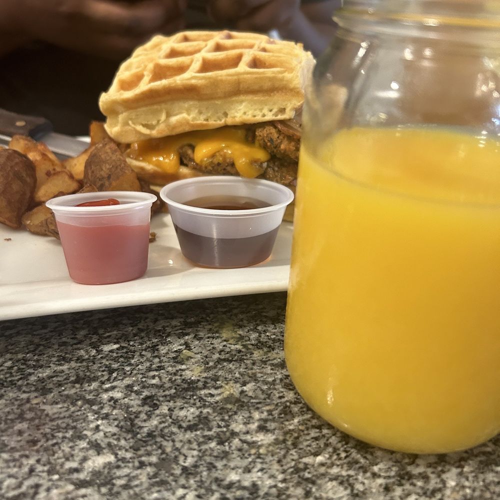 Anthony's Cheesecake - Buttermilk Fried Crispy Chicken and Waffles - American Near Me - Bloomfield, New Jersey Anthony's Cheesecake - Buttermilk Fried Crispy Chicken and Waffles - American Near Me - Bloomfield, New Jersey
