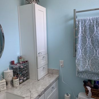 DVLP Construction - Additional storage cabinet that I asked for, and a towel warmer. - General Contractors Near Me DVLP Construction - Additional storage cabinet that I asked for, and a towel warmer. - General Contractors Near Me