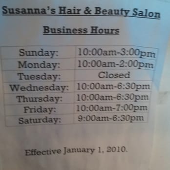 Susanna's Hair & Beauty - Susanna's schedule which I can never remember - Hair Salons Near Me - Berkeley, California Susanna's Hair & Beauty - Susanna's schedule which I can never remember - Hair Salons Near Me - Berkeley, California