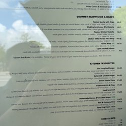 Riverside Coffee Shop - Menu