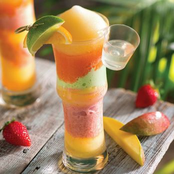 Bahama Breeze - Frozen Bahamarita - Frozen Margarita, made with tequila, kiwi melon, strawberry and mango ices. With a shot of cactus juice schnapps. - Bars Near Me - Miami, Florida Bahama Breeze - Frozen Bahamarita - Frozen Margarita, made with tequila, kiwi melon, strawberry and mango ices. With a shot of cactus juice schnapps. - Bars Near Me - Miami, Florida