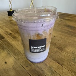 Blueberry latte with blueberry cold foam Blueberry latte with blueberry cold foam