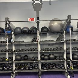Rack with free weight Rack with free weight