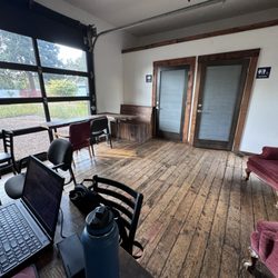 Cathedral Coffee - Back area with restrooms