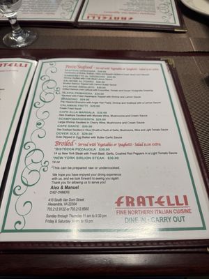 Menu photo 7 Fratelli Alexandria, VA Menu photo 7 Fratelli Alexandria, VA
