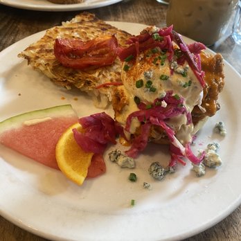 Jam Cafe on Beatty - Buffalo Blue Benny [Half portion] (10/10) - Breakfast & Brunch Near Me - Vancouver, British Columbia