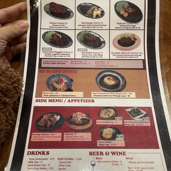 Curry Hyuga - Menu 02/19/23 - Japanese Curry Near Me - Burlingame, California