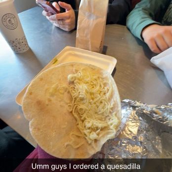 Chipotle Mexican Grill - The cheese wasn't even melted and it was cold - Mexican Near Me - Prescott, Arizona