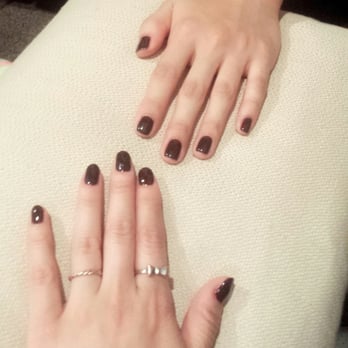 Lux Nail - 102415: Matching Halloween colors! I did regular manicure, but friend got gel manicure  and she loved it because it lasted long! - Nail Salons Near Me - Closter, New Jersey