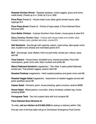 Menu photo 5 Flora Hall Brewing Ottawa, ON