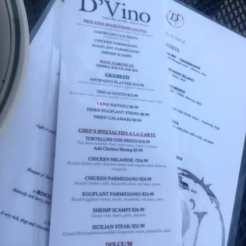 D'Vino - Menu - Italian Near Me - Madison, Wisconsin