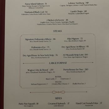 Delmonico's - Menu - Steakhouses Near Me - New York, New York