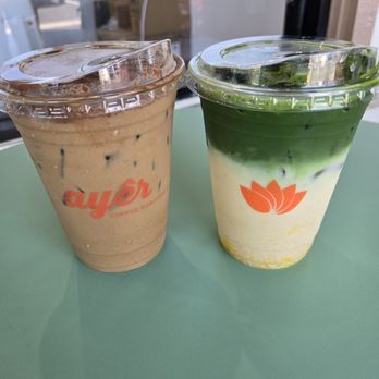 Ayer Coffee - Spanish phin and mango matcha - Coffee & Tea Near Me - Tustin, California