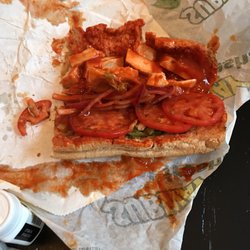 Subway - An un-toasted buffalo sandwich with nothing but hot sauce, had to return for a refund.