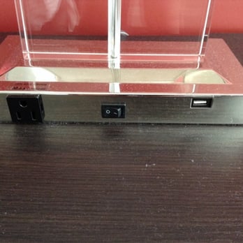 Liberty Suites - Bedside lamp with USB and 110V plugs (USB port was capable to charge my iPhone without issue) - Hotels Near Me - Thornhill, Ontario Liberty Suites - Bedside lamp with USB and 110V plugs (USB port was capable to charge my iPhone without issue) - Hotels Near Me - Thornhill, Ontario