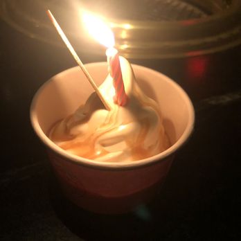 COTE Miami - Caramel soft serve with a candle to mark our anniversary, a small but nice touch. - Korean Near Me - Miami, Florida COTE Miami - Caramel soft serve with a candle to mark our anniversary, a small but nice touch. - Korean Near Me - Miami, Florida