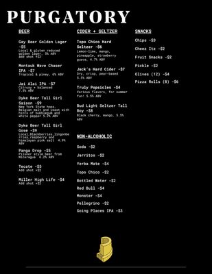 Menu photo 3 Purgatory New York, NY