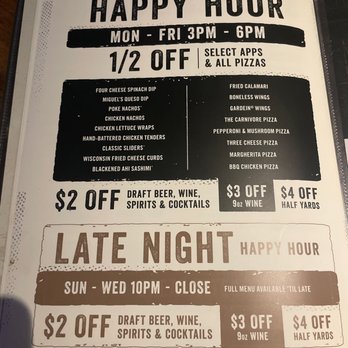 Yard House - Happy hour 1/2 off 3-6pm and late night happy hour 10pm- close - New American Near Me - Washington, DC, District of Columbia Yard House - Happy hour 1/2 off 3-6pm and late night happy hour 10pm- close - New American Near Me - Washington, DC, District of Columbia