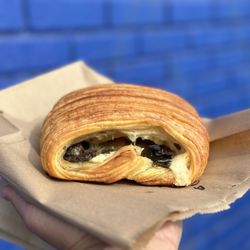 Seed Bakery - Pan suisse croissant - the savory one (has cheese and mushrooms and herbs)