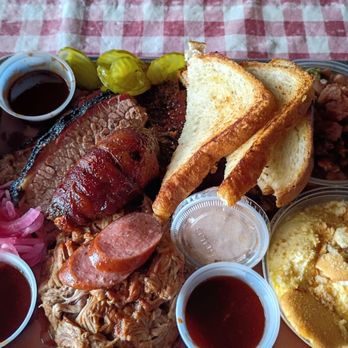 DUNCAN BBQ - Three meats with two sides. - Barbeque Near Me - Lone Oak, Texas DUNCAN BBQ - Three meats with two sides. - Barbeque Near Me - Lone Oak, Texas