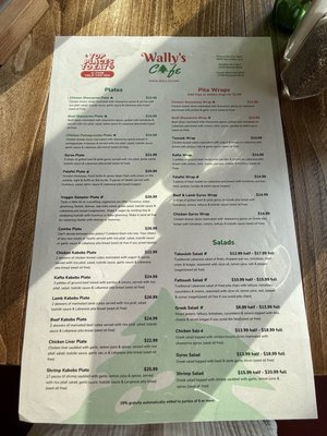 Menu photo 1 Wally's Cafe Rocklin, CA Menu photo 1 Wally's Cafe Rocklin, CA