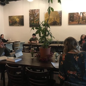 Espresso 77 - Communal table (where laptops are allowed during the week) - Coffee & Tea Near Me - Jackson Heights, New York Espresso 77 - Communal table (where laptops are allowed during the week) - Coffee & Tea Near Me - Jackson Heights, New York