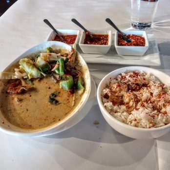 Thai Siri Restaurant - I couldn't wait to try the egplant, bambu, & bean veg on the geang kiew wanh option - Thai Near Me - Streamwood, Illinois Thai Siri Restaurant - I couldn't wait to try the egplant, bambu, & bean veg on the geang kiew wanh option - Thai Near Me - Streamwood, Illinois