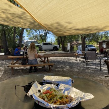 Santafamous Street Eats - Seating area - Food Trucks Near Me - Santa Fe, New Mexico