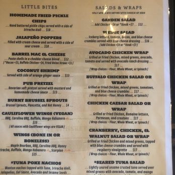 The Whiskey Barrel - Menu - Whiskey Bars Near Me - Port Jefferson, New York