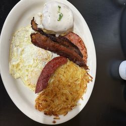 Texas Toast Breakfast and Burgers - Breakfast sampler
