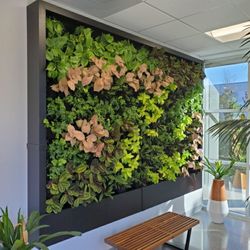 E Art Consulting - Grow wall in this corporate lobby brings so much life to the space