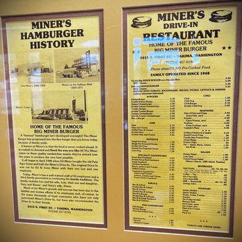 Miner's Drive-In - Miner's History - American Near Me - Yakima, Washington