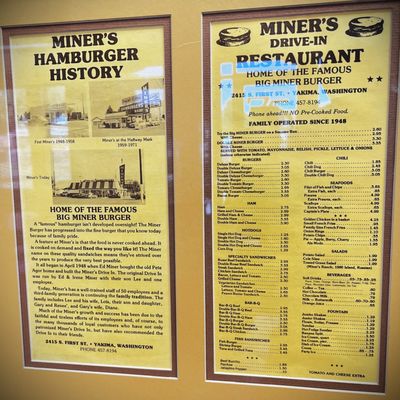Menu photo 4 Miner's Drive-In Yakima, WA