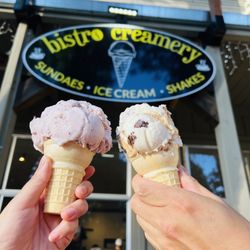 Bistro Creamery - Huckleberry and bunny tracks ($4.75/ea)