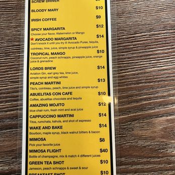 30 Brunch House - Drink menu - Breakfast & Brunch Near Me - Rockwall, Texas