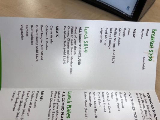 Menu photo 7 Cilantro Mexican Grill North Hollywood, CA