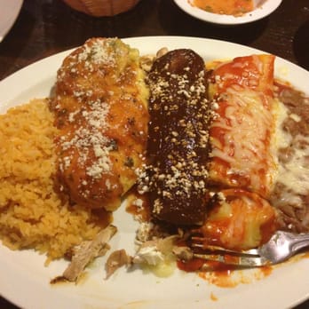 Elvira's Mexican Grill - Mole enchilada, chile relleno, cheese enchilada. Definitely made with love... - Mexican Near Me - Upland, California Elvira's Mexican Grill - Mole enchilada, chile relleno, cheese enchilada. Definitely made with love... - Mexican Near Me - Upland, California