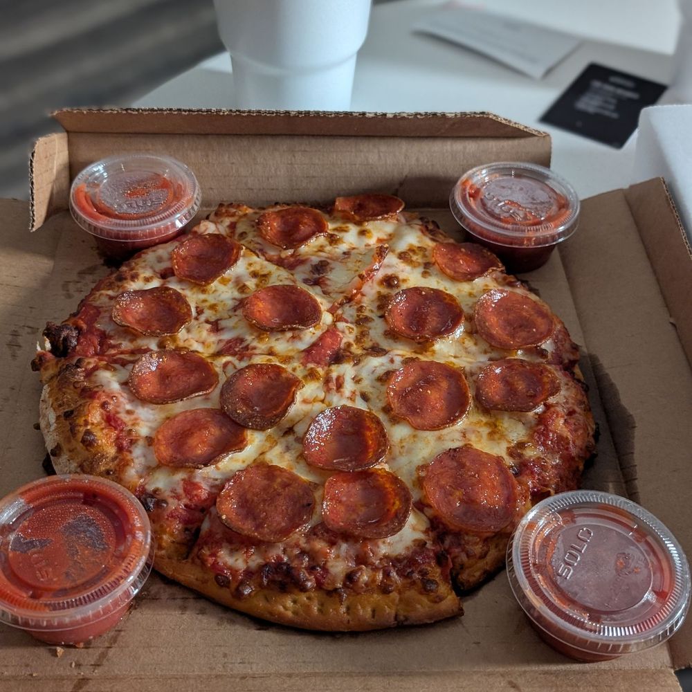 AMAZING! Great crust, great sauce, quick delivery. AMAZING! Great crust, great sauce, quick delivery.