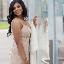 Faux fur wrap was the perfect accessory to my daughter's great gatsby inspired prom gown Faux fur wrap was the perfect accessory to my daughter's great gatsby inspired prom gown