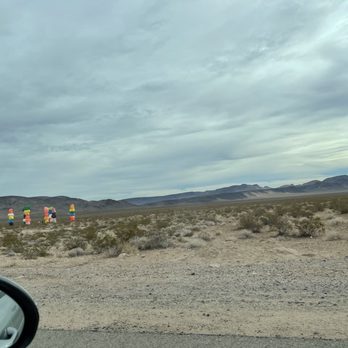 Seven Magic Mountains - View from the road - Public Art Near Me - Las Vegas, Nevada Seven Magic Mountains - View from the road - Public Art Near Me - Las Vegas, Nevada