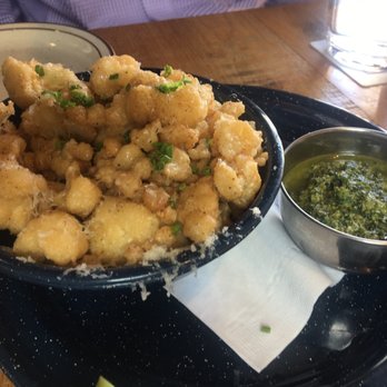 Whiskey Kitchen - Fried cauliflower w a pesto dipping sauce - Southern Near Me - Raleigh, North Carolina Whiskey Kitchen - Fried cauliflower w a pesto dipping sauce - Southern Near Me - Raleigh, North Carolina