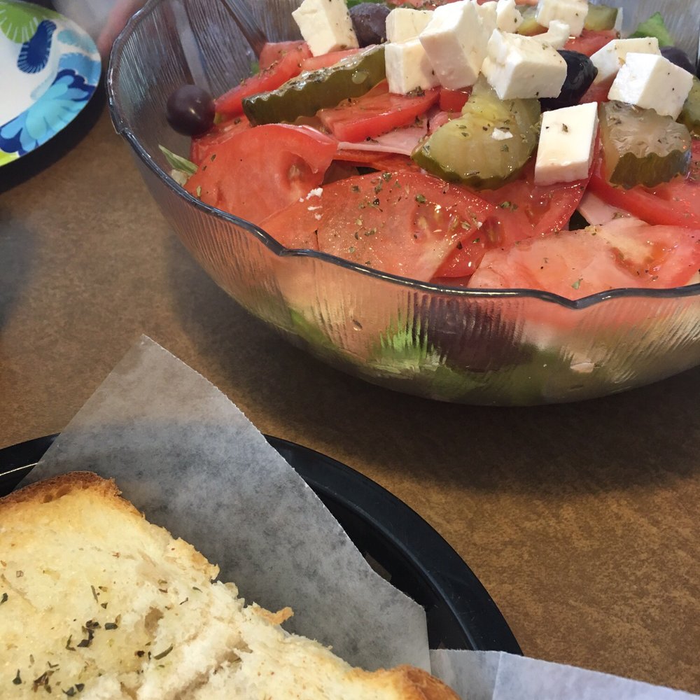 ABC Pizza - a bowl of salad and a slice of bread - Pizza Near Me - Collinsville, Connecticut ABC Pizza - a bowl of salad and a slice of bread - Pizza Near Me - Collinsville, Connecticut