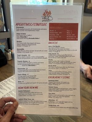 Menu photo 2 Papi's Mex Grill Fresno, CA