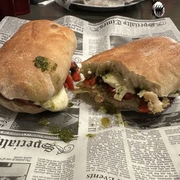 Veggie Pesto Eggplant Sandwich