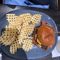 Walk-On’s Sports Bistreaux - Little Rock, AR - Double cheeseburger waffle fries