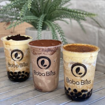 Boba Bliss - 2.10.21 Cookie Puff Cream, Tiramisu, and Creme Brulee Pearl Latte (left to right) (IG eatwithcat) - Bubble Tea Near Me - Dublin, California Boba Bliss - 2.10.21 Cookie Puff Cream, Tiramisu, and Creme Brulee Pearl Latte (left to right) (IG eatwithcat) - Bubble Tea Near Me - Dublin, California