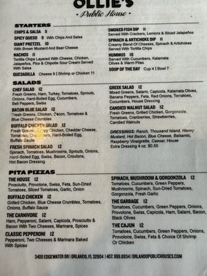 Menu photo 1 Ollie's Public House Orlando, FL Menu photo 1 Ollie's Public House Orlando, FL