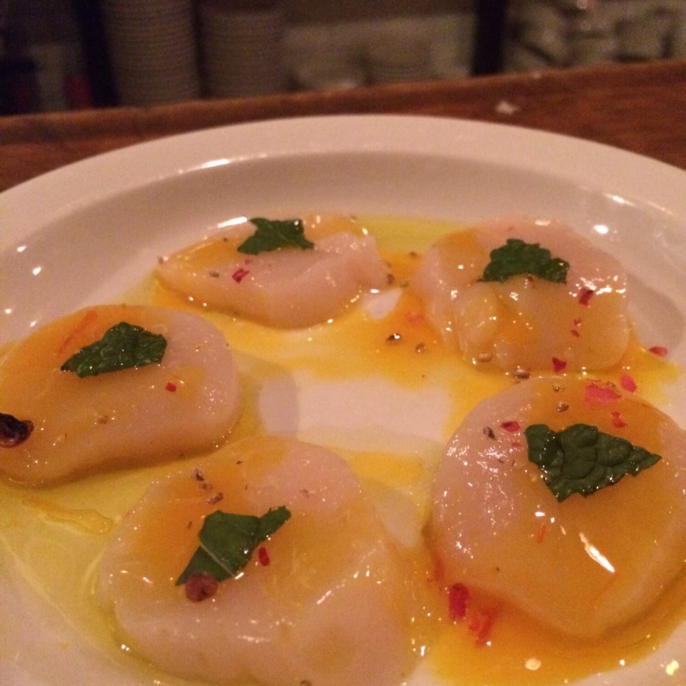 Bar B - The $8 Sea Scallop Carpaccio. Delicious, juicy and fresh. - Italian Near Me - New York, New York Bar B - The $8 Sea Scallop Carpaccio. Delicious, juicy and fresh. - Italian Near Me - New York, New York