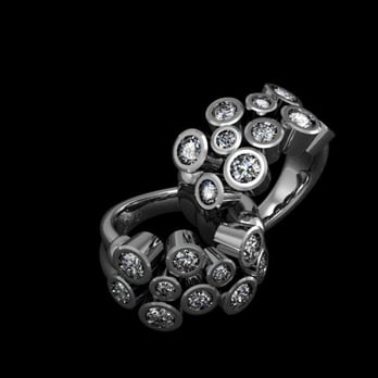 Stucchi Jewelers - Custom 14k white gold bubble ring - Jewelry Near Me - Natick, Massachusetts Stucchi Jewelers - Custom 14k white gold bubble ring - Jewelry Near Me - Natick, Massachusetts
