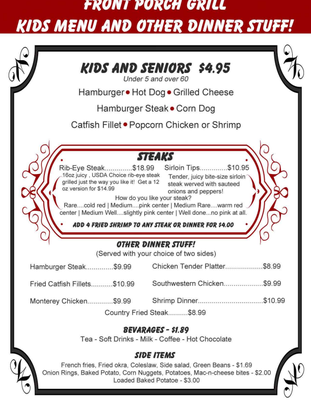 Menu photo 4 Front Porch Grill Millbrook, AL Menu photo 4 Front Porch Grill Millbrook, AL